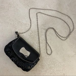 Black Patterned Mini Purse